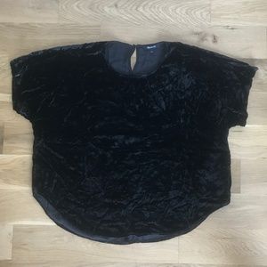 Madewell Velvet Short Sleeve Blouse